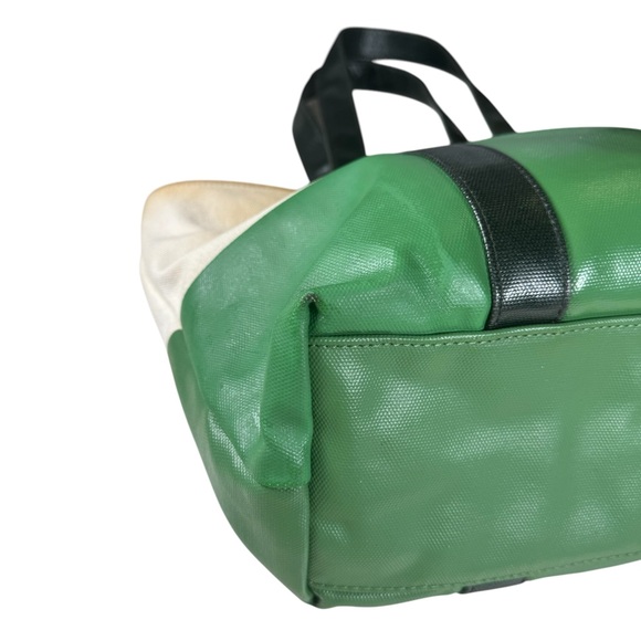 Tory‎ Burch Dipped Canvas Beach Tote Bag Green - Picture 11 of 14